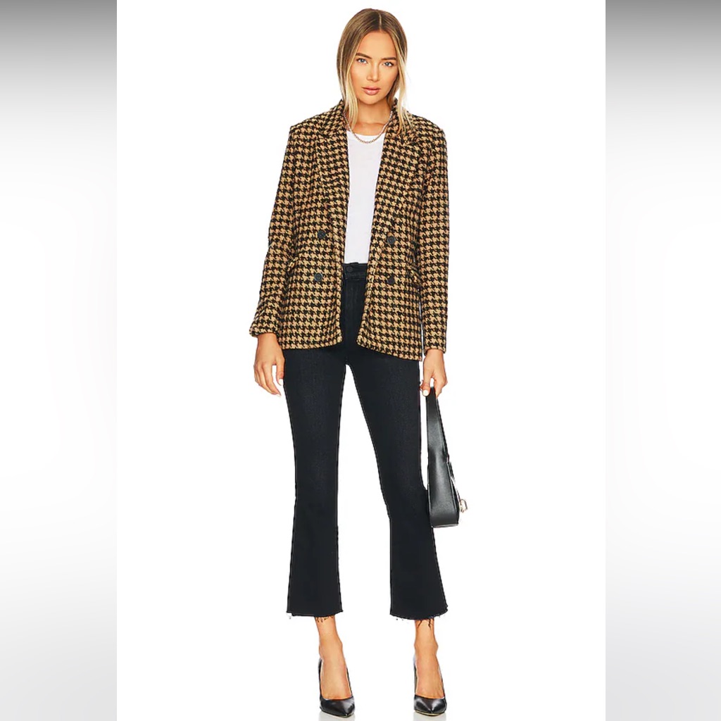 New Mother The Insider Crop Step Fray Jeans In Night In Paris Size 24